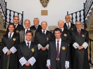 Los nuevos magistrados durante el acto celebrado en el TSJIB